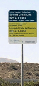 Rte 118 Suicide Prevention Sign