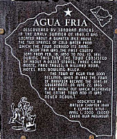 Agua Fria Historical Plaque