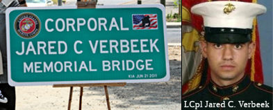 Corporal Jared Verbeek Memorial Bridge