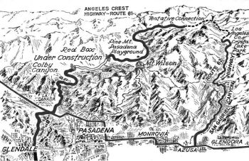 1939 Angeles Crest Map
