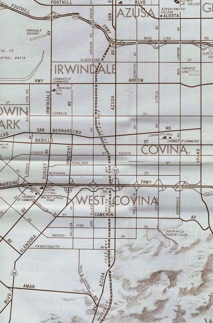 1970 Potential Routing: Rte 39 Freeway