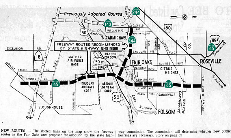 Rte 65 / Rte 244 Route Proposal in Sacramento