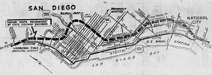 Proposed Freeway Routing - San Diego