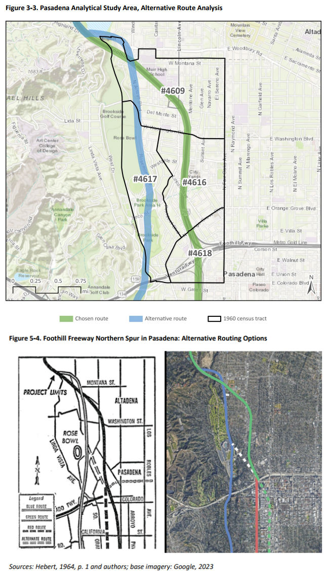Early Alternatives for Rte 210 and Rte 7 (710), per UCLA Study