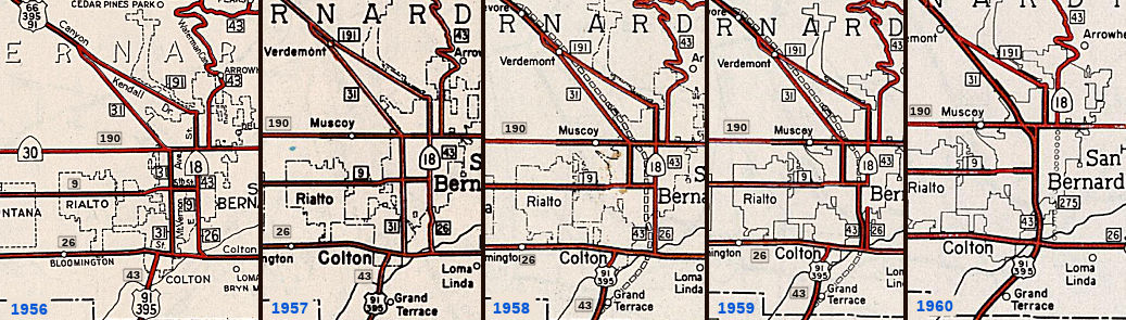San Bernardino Change 1957-1960